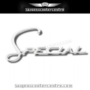 “Special” style legshield badge . 1 piece. Brass and chrome plated