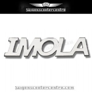"Imola" legshield badge Li style. Brass and chrome plated